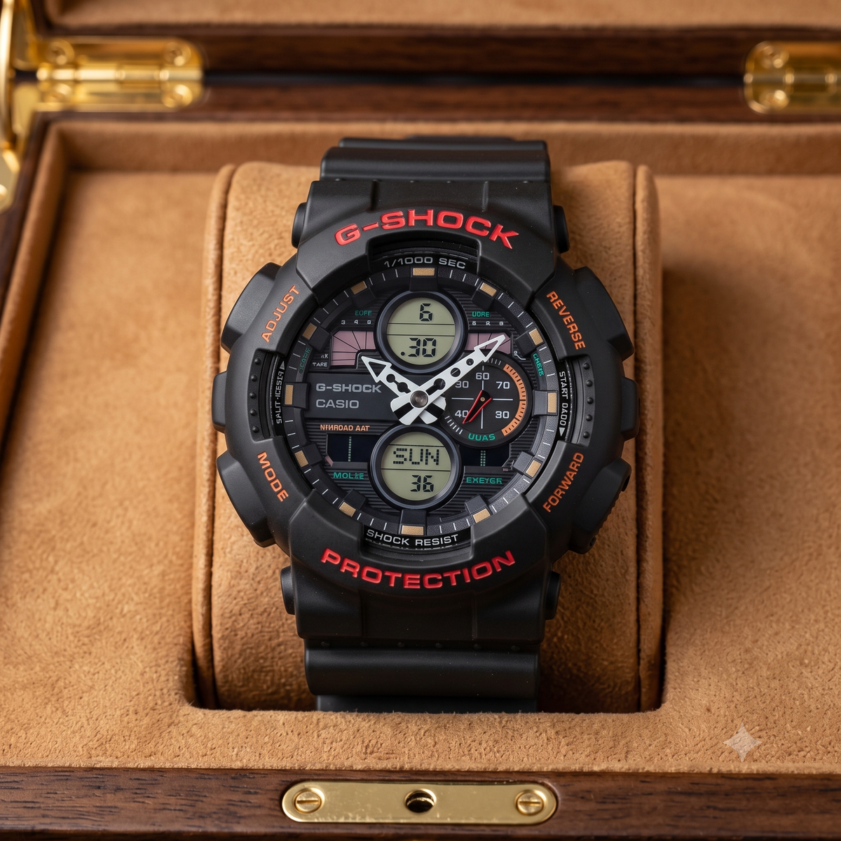 Casio G-SHOCK GA-140-1A4 Men’s Analog-Digital Watch, 200M, Black