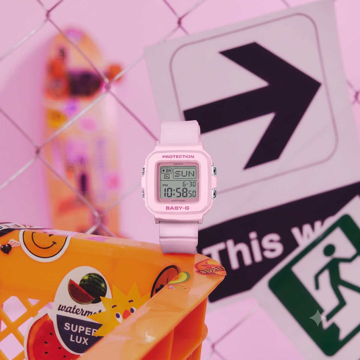 Casio BABY-G BGD-10-4 Digital Watch, 100M Water Resistant, Pink