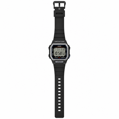 Casio W-738H-1AV Men’s Digital Watch, Vibration Alarm, Black & Silver