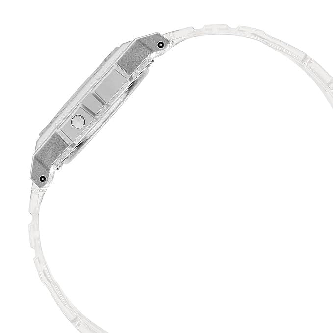 Casio F-91WS-7EF Classic Clear Unisex Digital Watch, Transparent Resin, Vintage Style