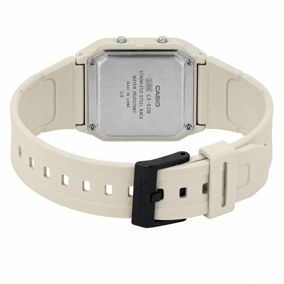 Casio CA-53WF-8B Unisex Calculator Digital Watch, 8-Digit Calculator, White