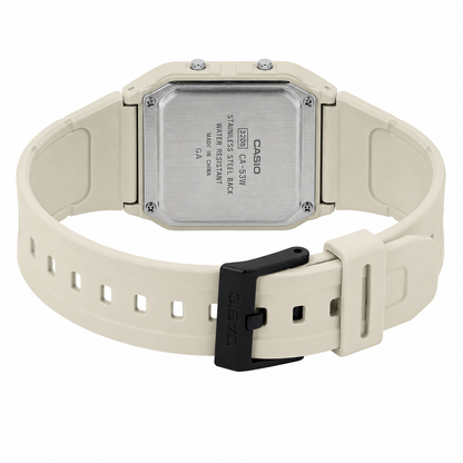 Casio CA-53WF-8B Unisex Calculator Digital Watch, 8-Digit Calculator, White