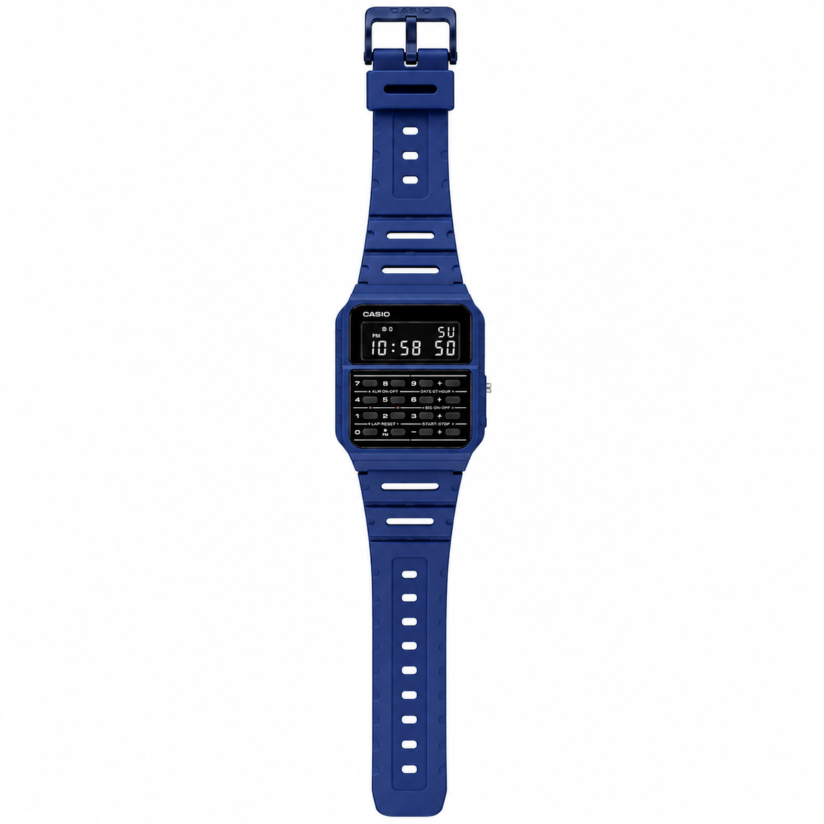Casio CA-53WF-2B Unisex Calculator Digital Watch, 8-Digit Calculator, Blue