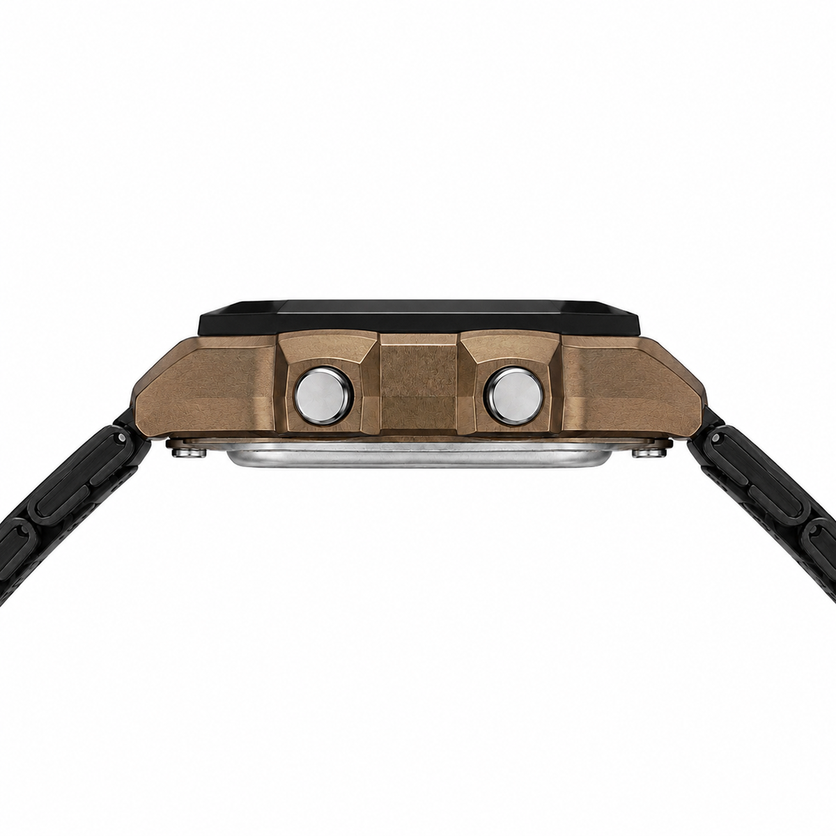Casio AE-1200WH-5AV Illuminator Men’s Digital Watch, World Time, Black & Brown