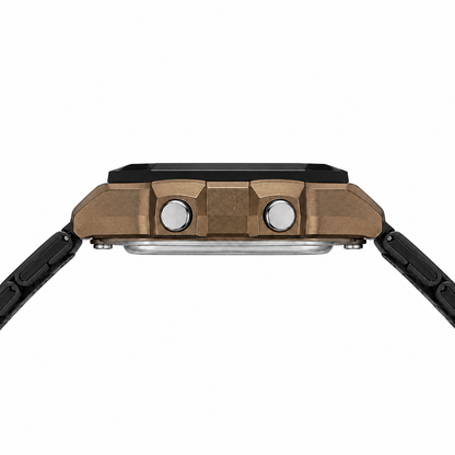 Casio AE-1200WH-5AV Illuminator Men’s Digital Watch, World Time, Black & Brown