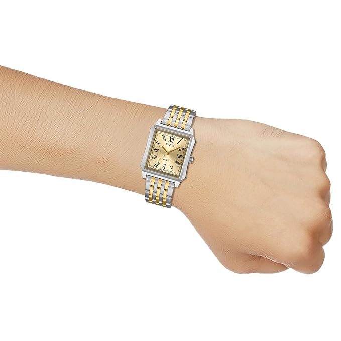 Casio MTP-B190SG-9BV Men’s Analog Watch, Gold Dial, Two-Tone Stainless Steel