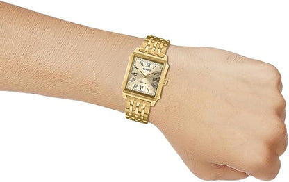 Casio MTP-B190G-9BV Men’s Analog Watch, Gold Dial, Gold Stainless Steel