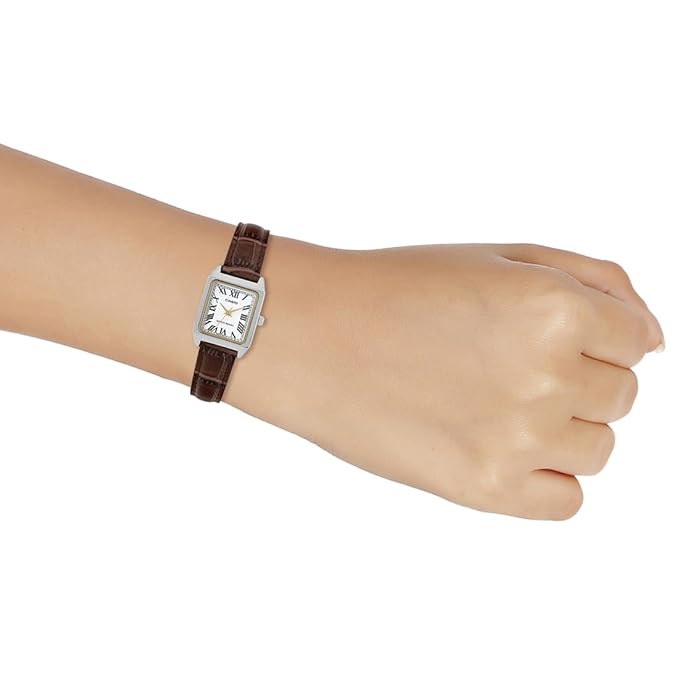 Casio Enticer LTP-V007L-7B2 Women’s Analog Watch, White Dial, Leather Strap
