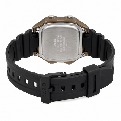 Casio AE-1200WH-5AV Illuminator Men’s Digital Watch, World Time, Black & Brown