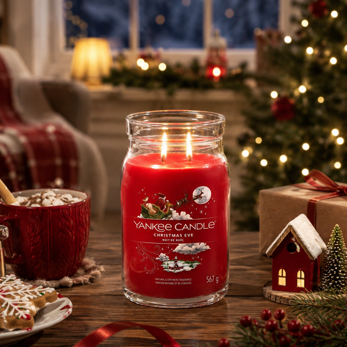 Yankee Candle Christmas Eve Large Glass Jar 2 Wick Candle 567g