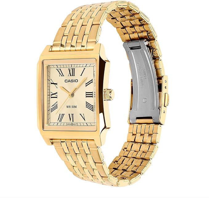 Casio MTP-B190G-9BV Men’s Analog Watch, Gold Dial, Gold Stainless Steel