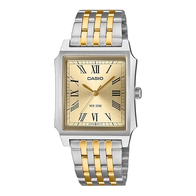 Casio MTP-B190SG-9BV Men’s Analog Watch, Gold Dial, Two-Tone Stainless Steel