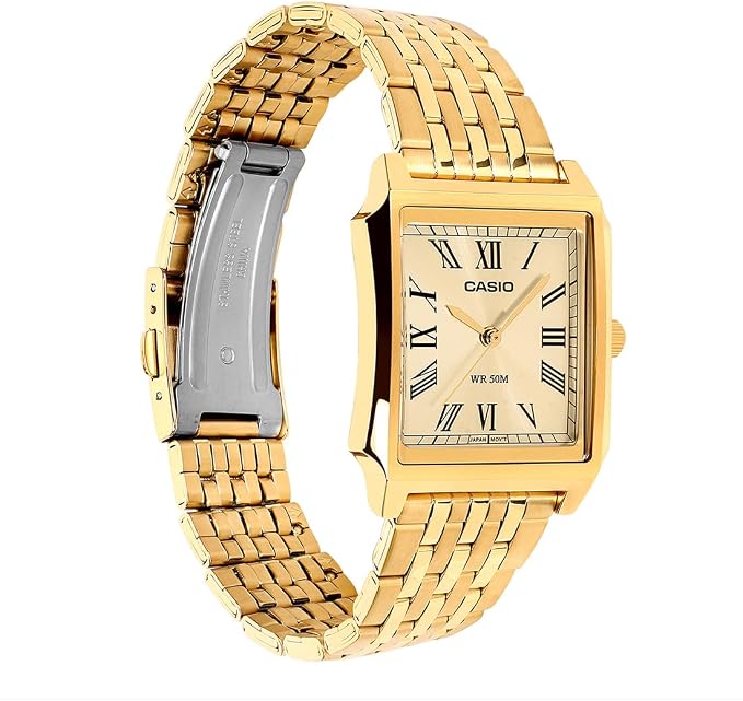 Casio MTP-B190G-9BV Men’s Analog Watch, Gold Dial, Gold Stainless Steel