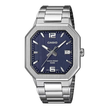 Casio MTP-B195D-2AV Men’s Stainless Steel Watch, Blue Dial & Date