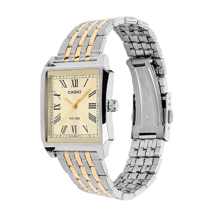 Casio MTP-B190SG-9BV Men’s Analog Watch, Gold Dial, Two-Tone Stainless Steel