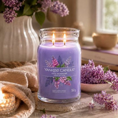 Yankee Candle Lilac Blossoms Large Glass Jar 2 Wick Candle 567g