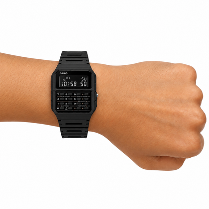 Casio CA-53WF-1B Unisex Calculator Digital Watch, 8-Digit Calculator, Black