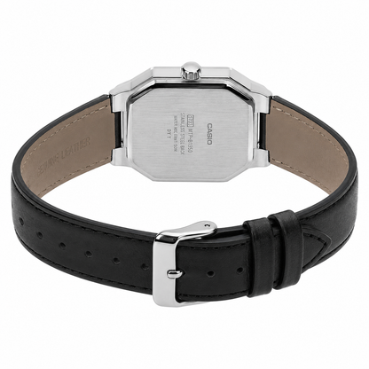 Casio Enticer MTP-B195L-1AV Men’s Analog Watch, Black Dial, Leather Strap