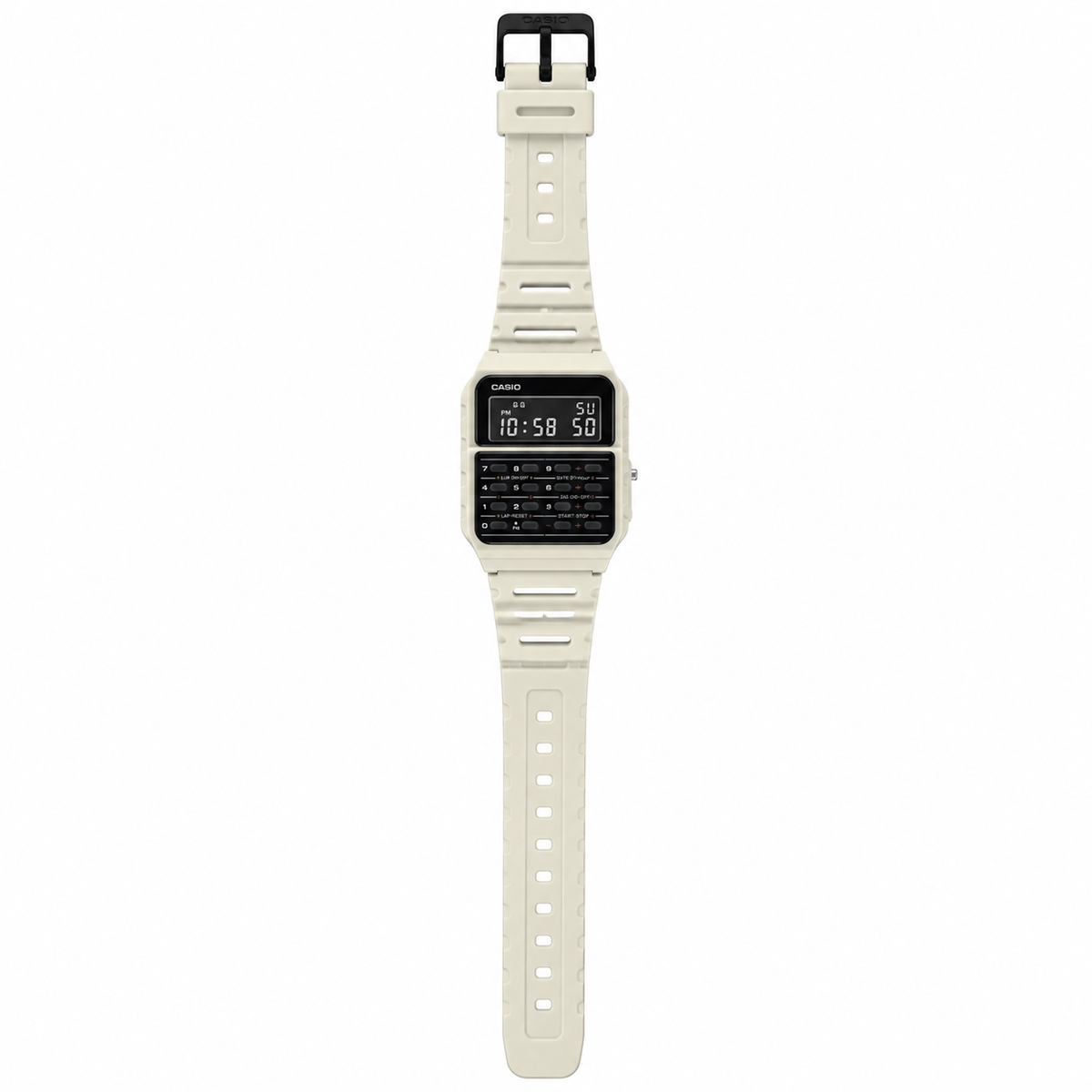Casio CA-53WF-8B Unisex Calculator Digital Watch, 8-Digit Calculator, White