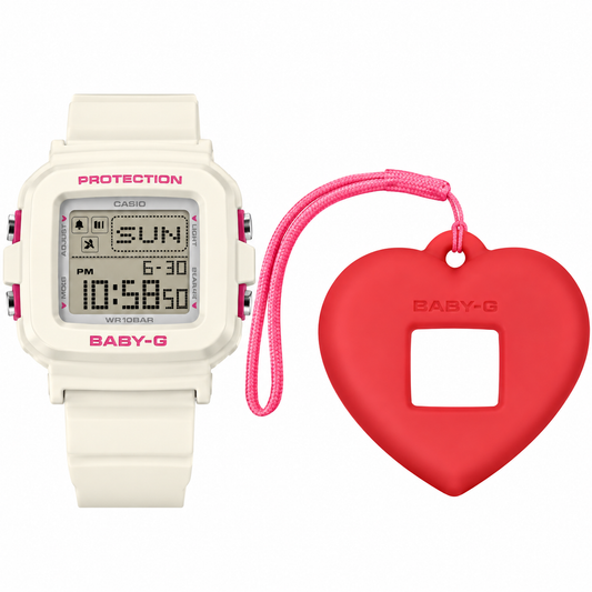 Casio BABY-G BGD-10KH-7 Digital Watch & Heart Holder, 100M