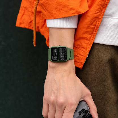 Casio CA-53WF-3B Digital Unisex Watch, Calculator, Green