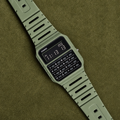 Casio CA-53WF-3B Digital Unisex Watch, Calculator, Green