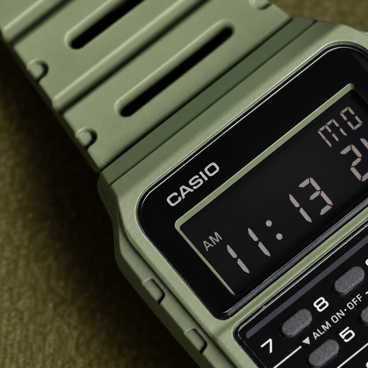 Casio CA-53WF-3B Digital Unisex Watch, Calculator, Green