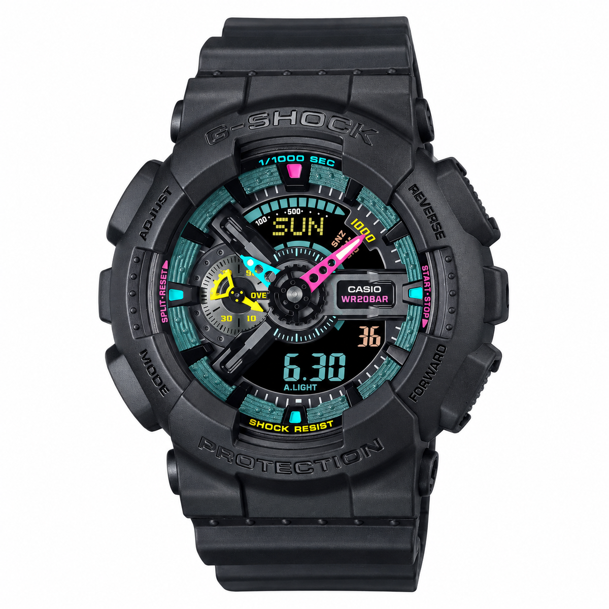 Casio G-SHOCK GA-110MF-1ADR Men’s Analog-Digital Watch, Shock Resistant, Black