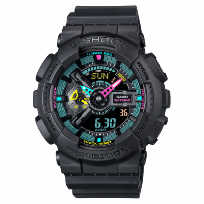 Casio G-SHOCK GA-110MF-1ADR Men’s Analog-Digital Watch, Shock Resistant, Black