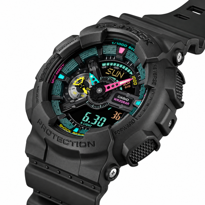 Casio G-SHOCK GA-110MF-1ADR Men’s Analog-Digital Watch, Shock Resistant, Black