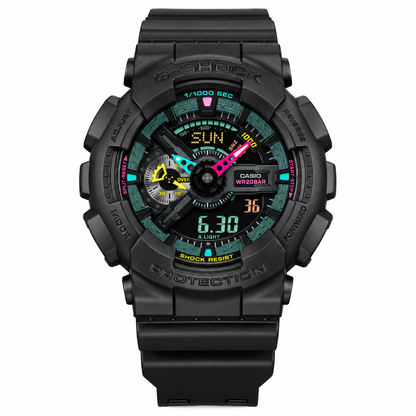 Casio G-SHOCK GA-110MF-1ADR Men’s Analog-Digital Watch, Shock Resistant, Black