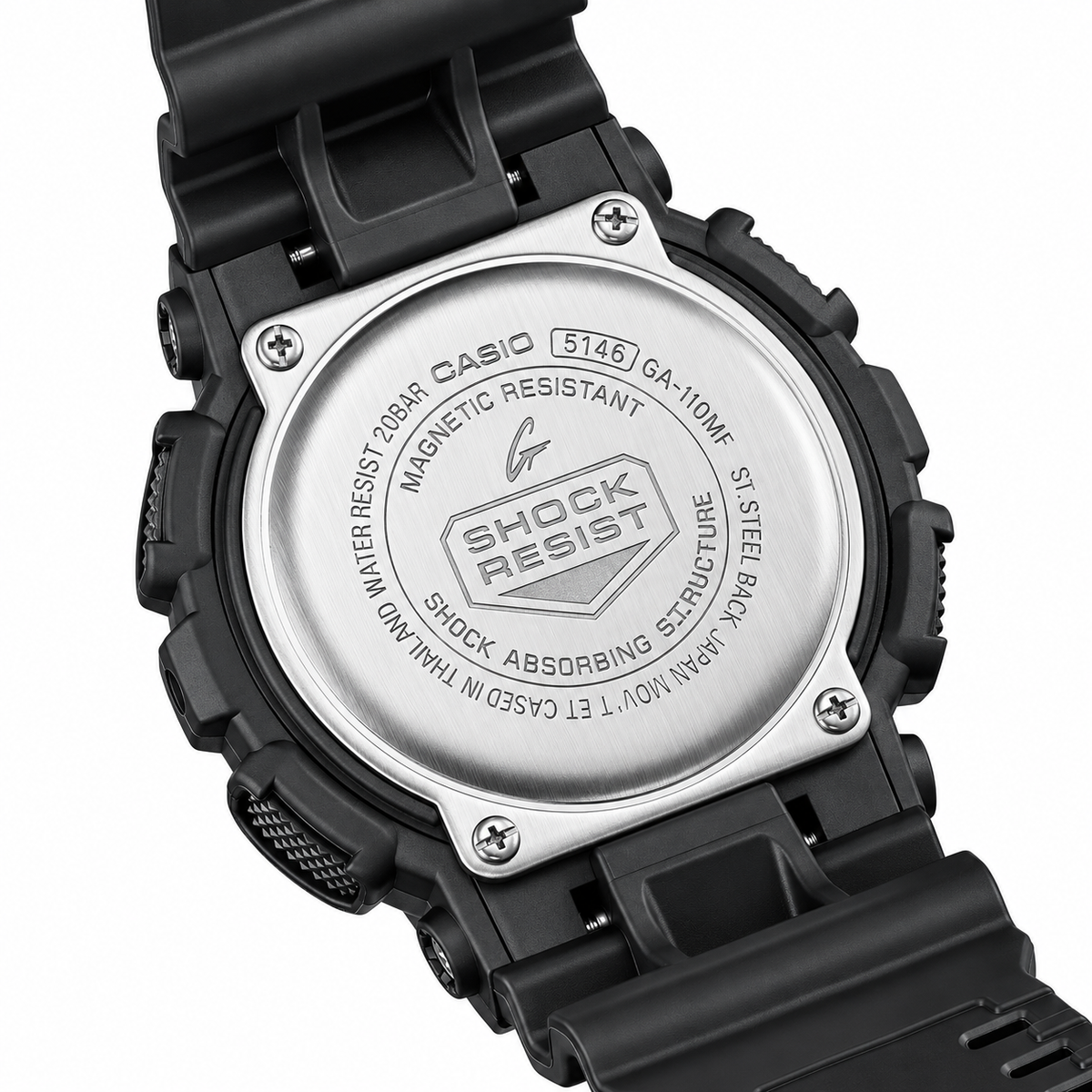 Casio G-SHOCK GA-110MF-1ADR Men’s Analog-Digital Watch, Shock Resistant, Black