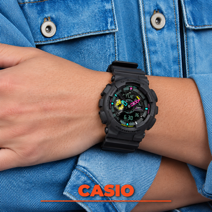 Casio G-SHOCK GA-110MF-1ADR Men’s Analog-Digital Watch, Shock Resistant, Black