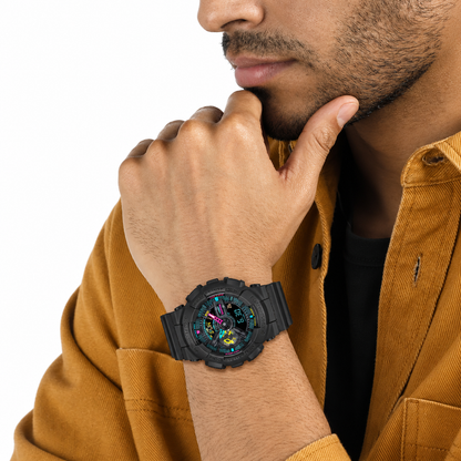 Casio G-SHOCK GA-110MF-1ADR Men’s Analog-Digital Watch, Shock Resistant, Black
