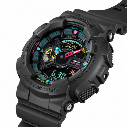 Casio G-SHOCK GA-110MF-1ADR Men’s Analog-Digital Watch, Shock Resistant, Black