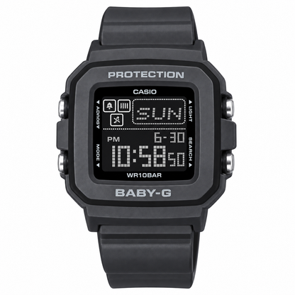 Casio BABY-G BGD-10-1 Digital Watch, 100M Water Resistant, Black