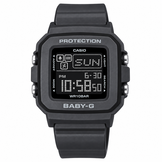Casio BABY-G BGD-10-1 Digital Watch, 100M Water Resistant, Black