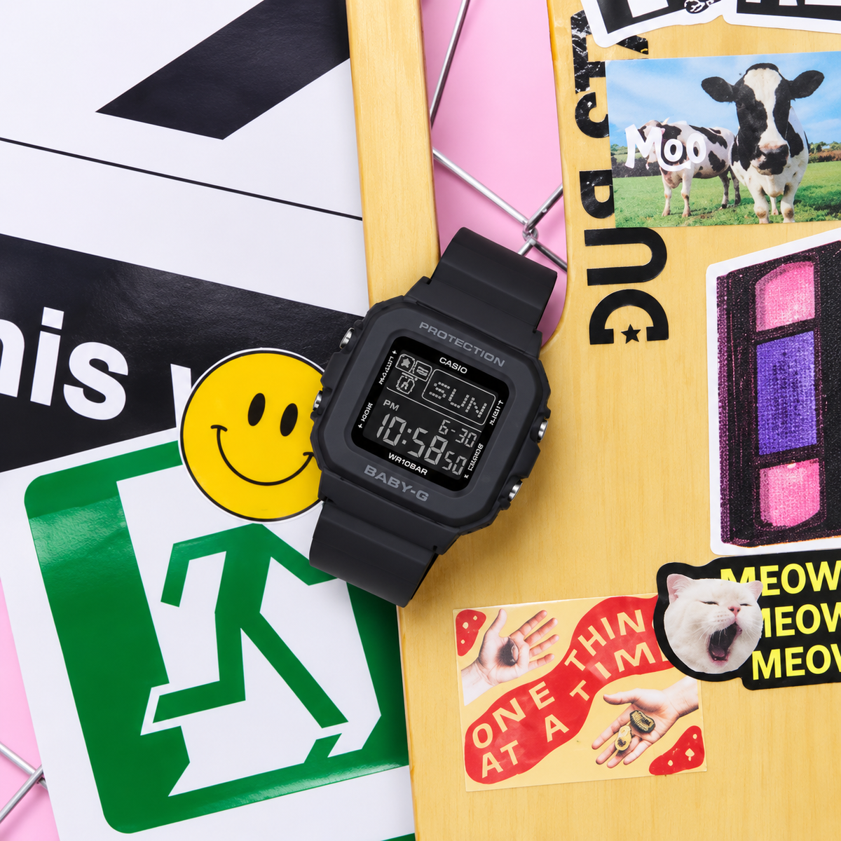 Casio BABY-G BGD-10-1 Digital Watch, 100M Water Resistant, Black