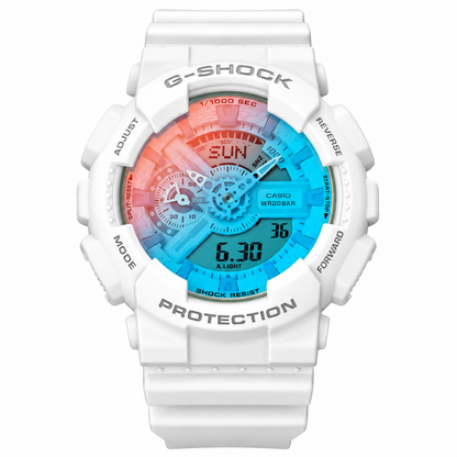 Casio G-SHOCK GA-110TL-7A Beach Time Lapse Analog-Digital Watch, 200M, White