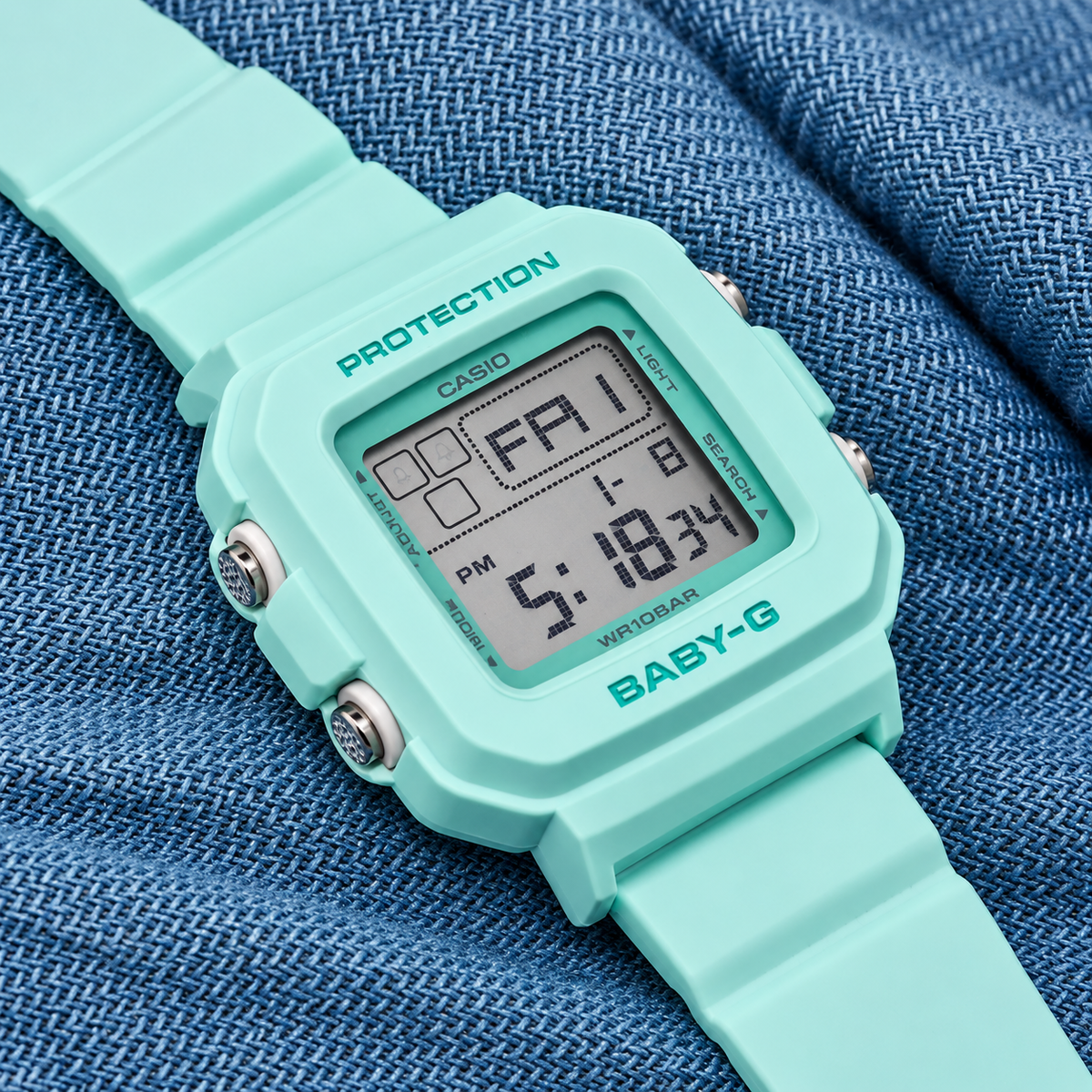 Casio BABY-G BGD-10-3 Digital Watch, 100M Water Resistant, Green