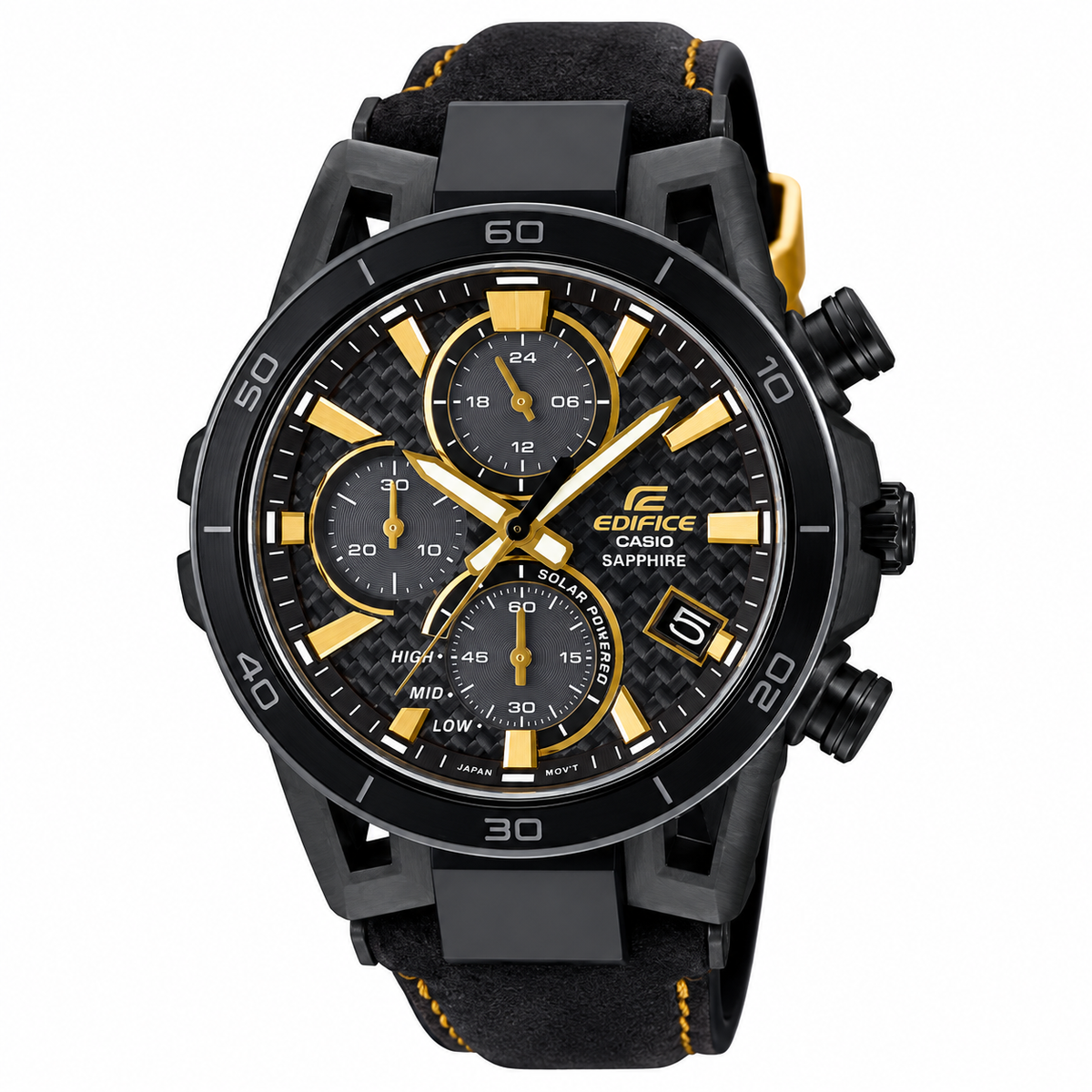 Casio Edifice EFS-S640ZE-1A Men’s Chronograph Watch, 50th Anniversary Limited Edition, Black & Gold