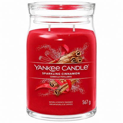 Yankee Candle Sparkling Cinnamon Large Glass Jar 2 Wick Candle 567g
