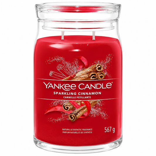 Yankee Candle Sparkling Cinnamon Large Glass Jar 2 Wick Candle 567g