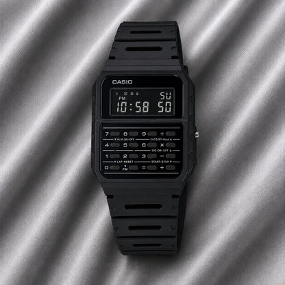 Casio CA-53WF-1B Unisex Calculator Digital Watch, 8-Digit Calculator, Black
