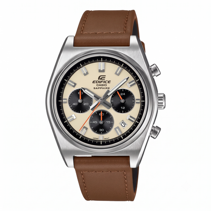 Casio Edifice EFB-730L-7AV Men’s Analog Watch, Chronograph, 100M, Cream