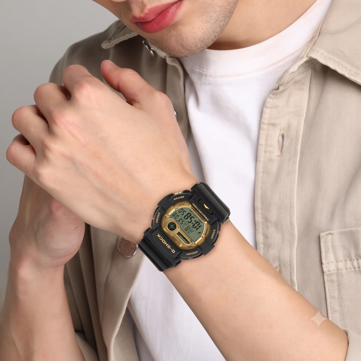 Casio G-SHOCK GD-350GB-1 Digital Watch, 200M, Vibration & Flash Alerts, Black