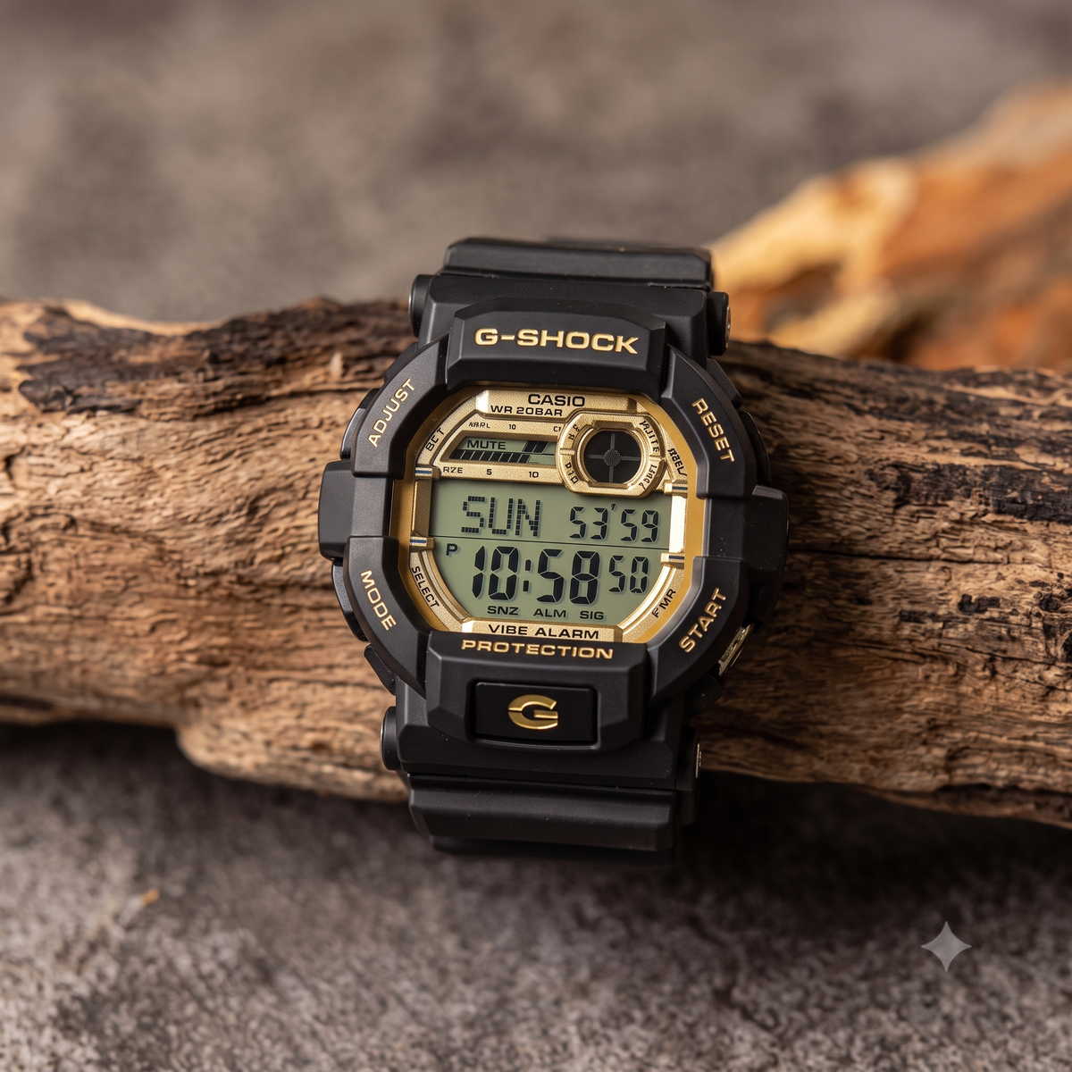 Casio G-SHOCK GD-350GB-1 Digital Watch, 200M, Vibration & Flash Alerts, Black