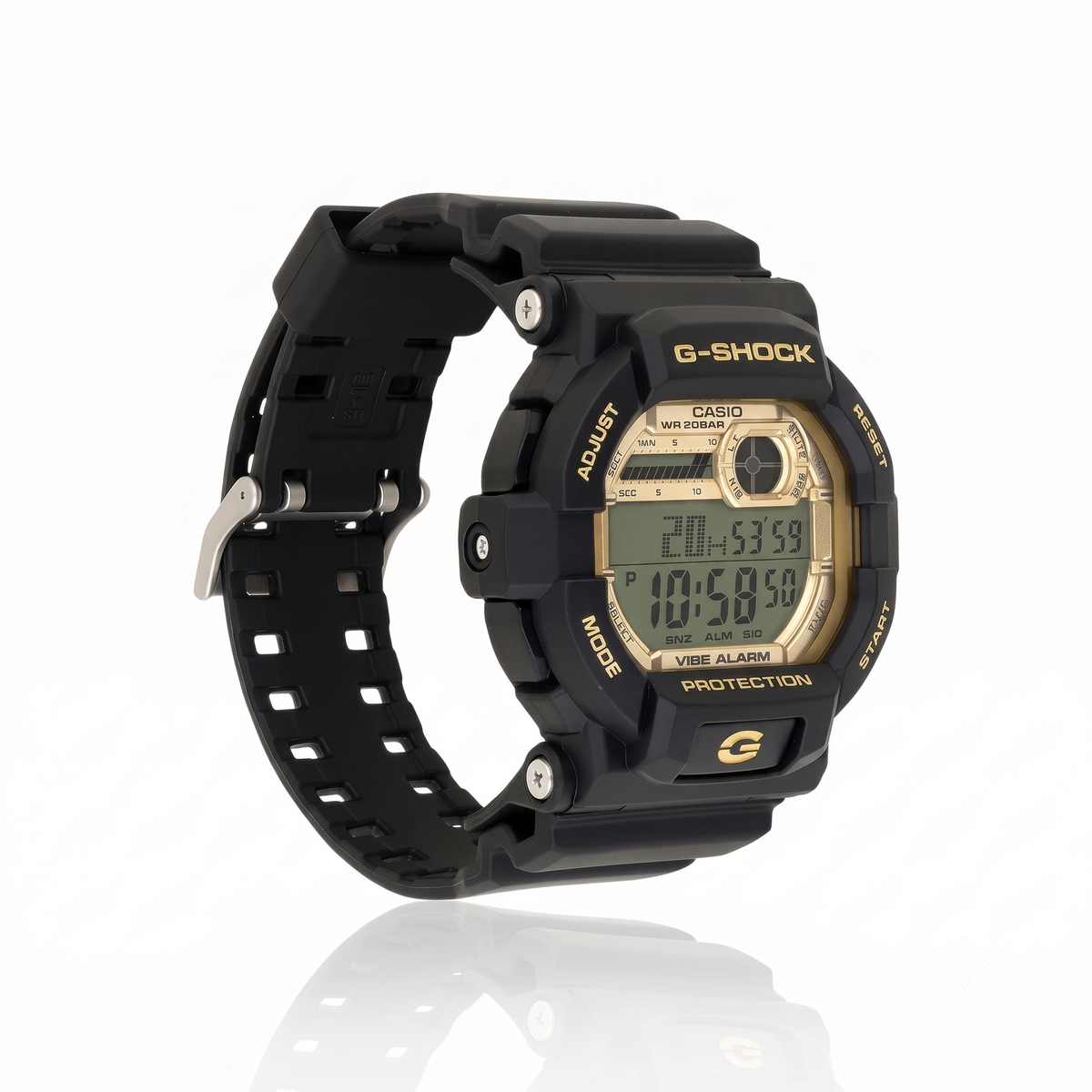 Casio G-SHOCK GD-350GB-1 Digital Watch, 200M, Vibration & Flash Alerts, Black