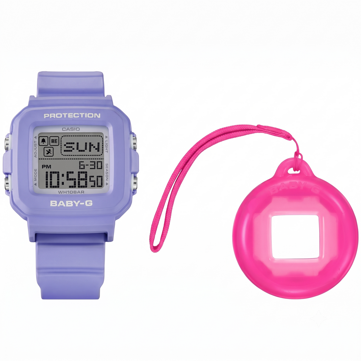 Casio BABY-G BGD-10K-6 Digital Watch & Holder Set, 100M