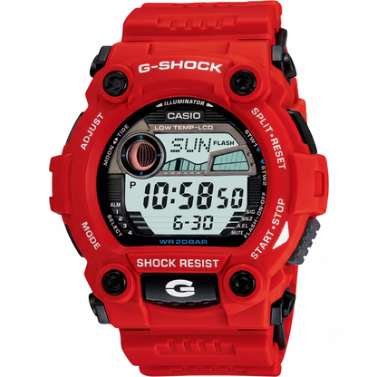 G-SHOCK G-7900A-4DR Men’s Digital Watch, 200M, Moon & Tide Graph, Red